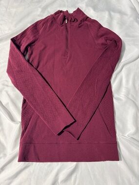 Lululemon Reveal 1/2 Zip Mindful Motion Top Size 6 Textured Pullover Athleisure